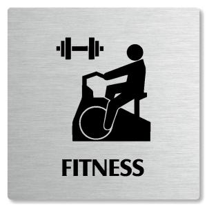 Fitness, 80x80mm, stříbrná, Nevada